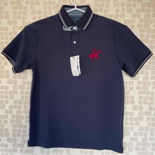 ビバリーヒルズポロクラブ(BEVERLY HILLS POLO CLUB（BHPC）)の新品✨メンズ　ポロシャツ　Lサイズ　紺色(ポロシャツ)