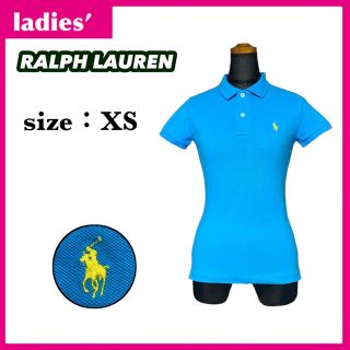 ラルフローレン(Ralph Lauren)のラルフローレン ポロシャツ レディース サイズXS ブルー ワンポイントロゴ(ポロシャツ)