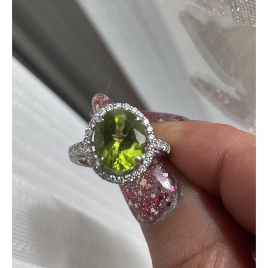 JEWELRY TSUTSUMI(ジュエリーツツミ)の大粒ペリドット3.88ct  ダイヤ0.47ct リング レディースのアクセサリー(リング(指輪))の商品写真