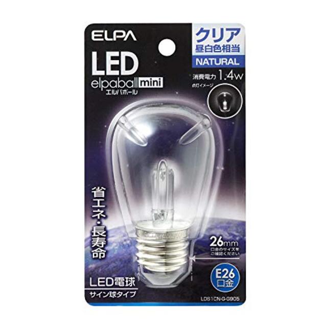 ELPA エルパ LED電球サイン形E26 昼白色 屋内装飾照明におすすめ LDS1CN-G-G905 i8my1cf