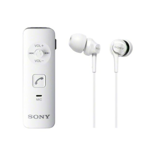 SONY カナル型ワイヤレスイヤホン Bluetooth対応 マイク付 ホワイト DRC-BTN40K/W