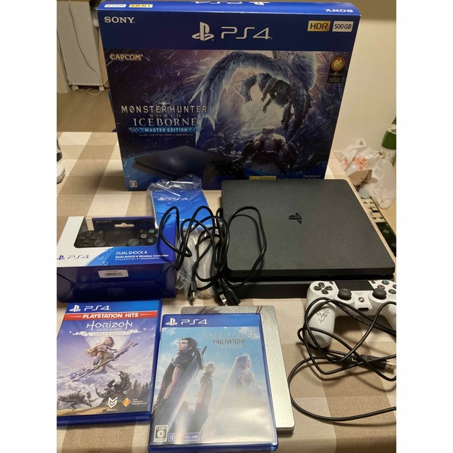 PS4 モンハンエディション+コントローラー2個+ソフト2個　セット