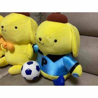 ［レアぬいぐるみ］ポムポムプリン3体セット　蝶ネクタイ、サッカー、セーター