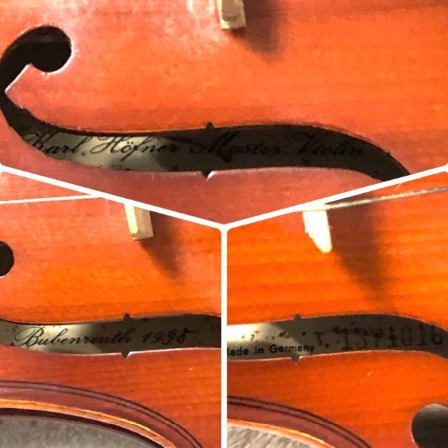 カールヘフナー　バイオリン　ブラウン　美品　Master Violin　1998 楽器の弦楽器(ヴァイオリン)の商品写真