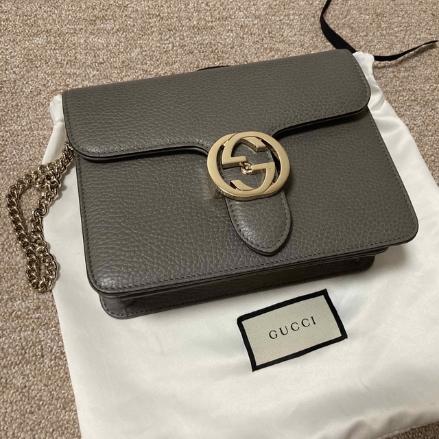 GUCCI グッチ インターロッキングショルダーバッグ-