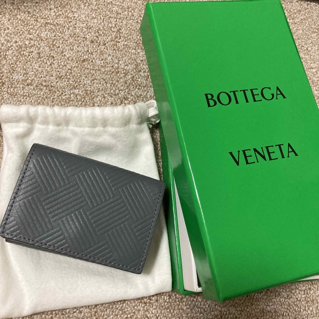 BOTTEGA VENETA　ボッテガヴェネタ　折財布　三つ折り　グレー　財布レディース女性