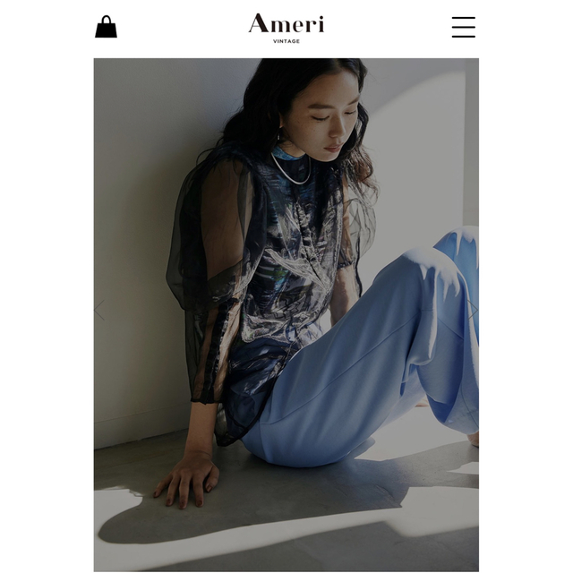 Ameri VINTAGE - Ameri MEDI PRINT LAYERED SHEER SET TOPの通販 by