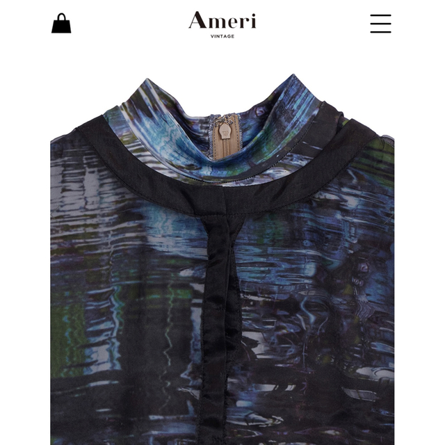 Ameri MEDI PRINT LAYERED SHEER SET TOP 6