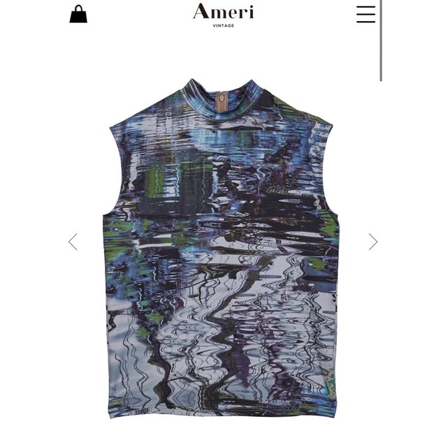 Ameri MEDI PRINT LAYERED SHEER SET TOP 8