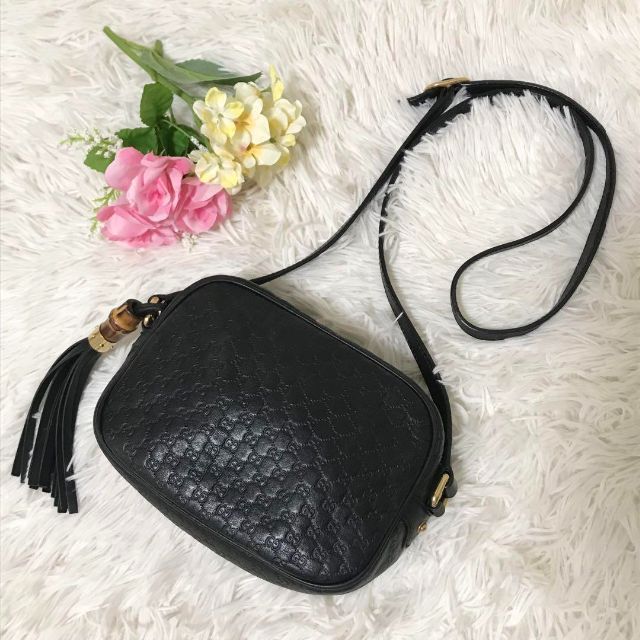 ✨極美品✨グッチ ショルダーバッグ マイクロシマ バンブー ゴールド