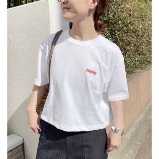 スピックアンドスパン(Spick & Span)のファング　FUNG Spick&Span 別注クロップドTシャツ　ホワイト(Tシャツ(半袖/袖なし))