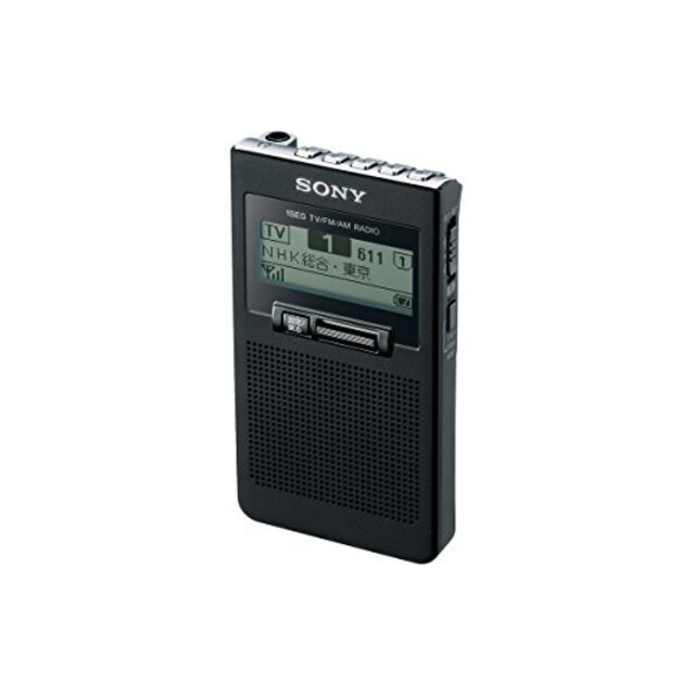 ソニー SONY ポケットラジオ XDR-63TV : ポケッタブルサイズ FM/AM/ワンセグTV音声対応 ブラック XDR-63TV B i8my1cf
