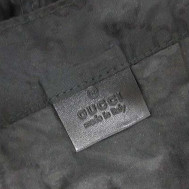 美品グッチエコバッグテディベア ベアチャームGG柄ナイロン黒