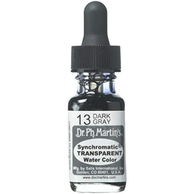 Dr. Ph. Martin's Synchromatic Transparent Water Color 0.5 oz Dark Gray (13) i8my1cf