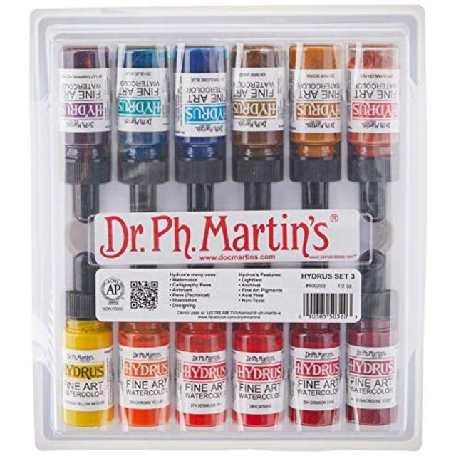 【中古】Dr. Ph. Martin's Hydrus Fine Art Watercolor 0.5 oz Set of 12 (Set 3)  i8my1cf | フリマアプリ ラクマ