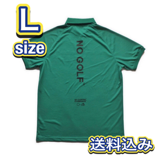 ノーコーヒー(NO COFFEE)の【NO GOLF】NO COFFEE CLUBHAUS ポロシャツ 緑 L(ウエア)