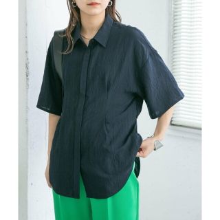 ケービーエフ(KBF)の【D.NAVY】バックオープンストライプシャツ(シャツ/ブラウス(長袖/七分))