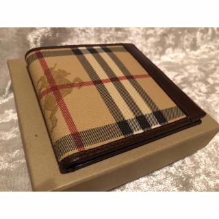 バーバリー(BURBERRY)の極美品 正規品 BURBERRY LONDONバーバリーチェック柄二つ折り財布(折り財布)