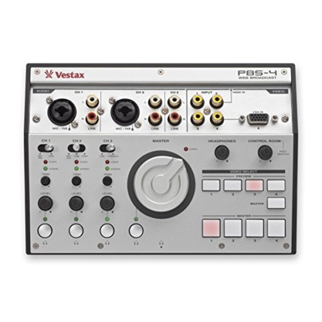 Vestax ライブ配信向け オーディオインターフェイス PBS-4 ステミキ/ビデオセレクト機能付き khxv5rg
