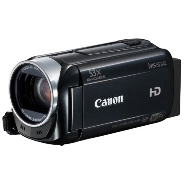 Canon デジタルビデオカメラ iVIS HF R42 光学32倍ズーム 内蔵32GBメモリー ブラック IVISHFR42BK khxv5rg