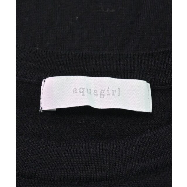 aquagirl(アクアガール)のaqua girl アクアガール ニット・セーター -(S位) 黒 【古着】【中古】 レディースのトップス(ニット/セーター)の商品写真