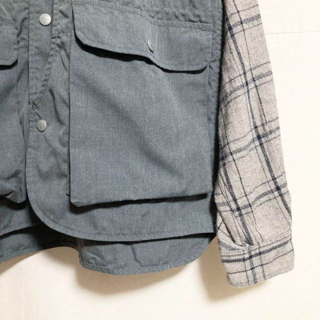 Lサイズ!SASSAFRAS ノーカラー袖切り替えジャケット
