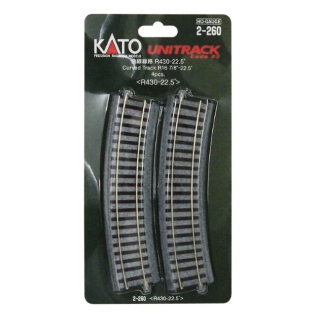 KATO HOゲージ 曲線線路 R430-22.5° 4本入 2-260 鉄道模型用品 khxv5rg