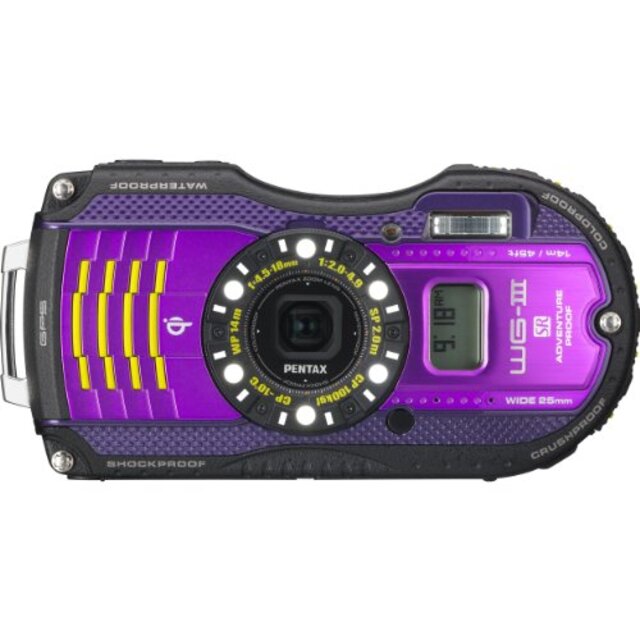新品超特価PENTAX 防水デジタルカメラ PENTAX WG-3GPS パープル 1cm