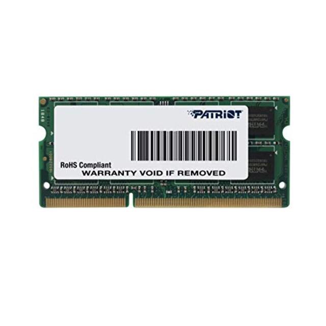 PATRIOT ノート用メモリ 低電圧1.35V (1.5V両対応) 「片面4枚実装」 DDR3L-1600 4GB 204pin SO-DIMM 永久保証 PSD34G1600L81S khxv5rg