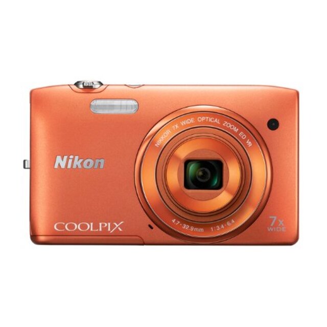 新品本物 【中古】Nikon S3500OR アプリコットオレンジ 2005万画素 ...