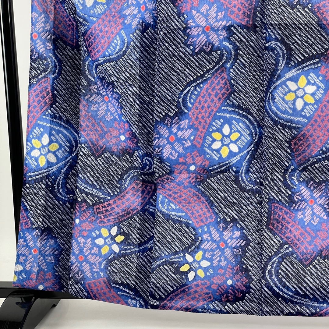 人気ランキング 浴衣 美品 名品 身丈162cm 裄丈63cm 綿 【中古】 浴衣