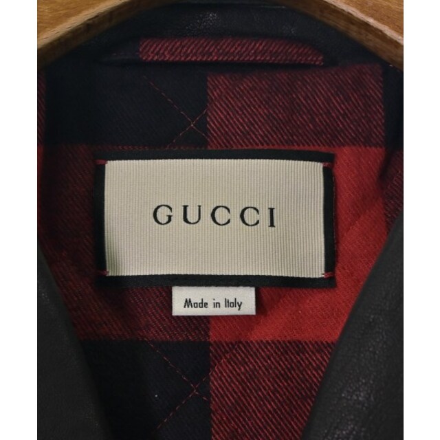 Gucci(グッチ)のGUCCI グッチ ライダース 36(S位) 黒 【古着】【中古】 レディースのジャケット/アウター(ライダースジャケット)の商品写真