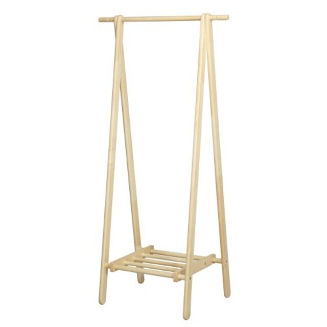 【中古】永井興産 ハンガーラック(もく) ナチュラル サイズ:幅75cm×奥行45cm×高さ148cm 天然木 khxv5rg | フリマアプリ ラクマ