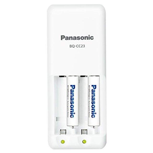 Panasonic 単4形 eneloop 2本付(スタンダードモデル)急速充電器セット K-KJ23MCC02