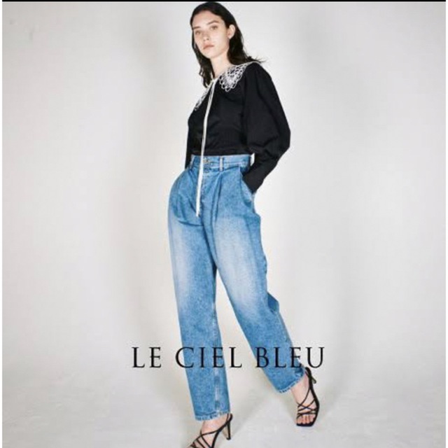 マリナボーダー ルシェルブルー デニム Peg jeans 人気デニム - 通販