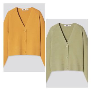 ユニクロ(UNIQLO)のユニクロユー　ミラノリブVネックカーディガン　2枚セット(カーディガン)