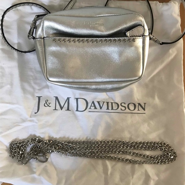 【美品】J＆M DAVIDSON ミニ ぺブル スタッズ ショルダーバッグJampMDAVIDSON