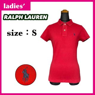 ラルフローレン(Ralph Lauren)のラルフローレン ポロシャツ レディース サイズS レッド ワンポイントロゴ(ポロシャツ)