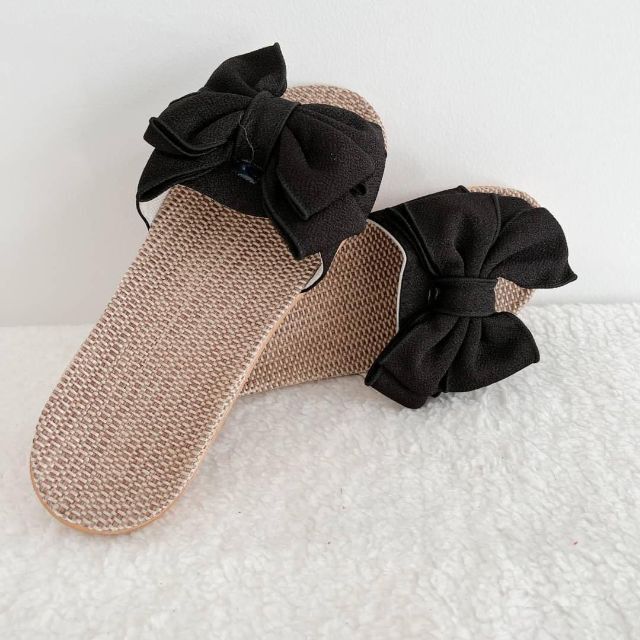リボン　サンダル【25cm】ペタンコサンダル　リボン　履きやすい スリッパ レディースの靴/シューズ(サンダル)の商品写真