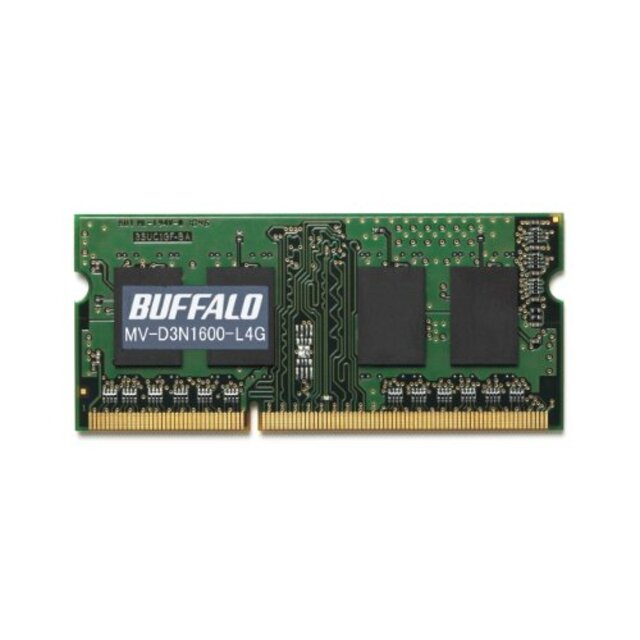 BUFFALO PC3L-12800対応 DDR3 SDRAM S.O.DIMM 4GB MV-D3N1600-L4G khxv5rg