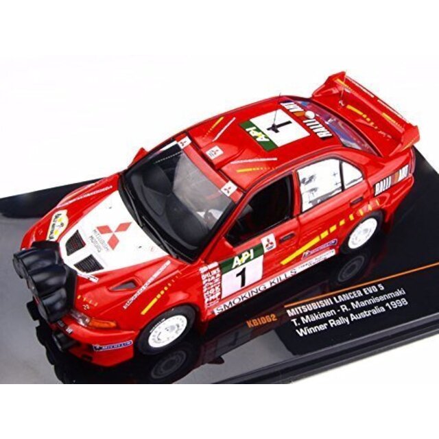 イクソ 1/43 三菱 ランサー EVO V 1998年 オーストラリアラリー 優勝 #1 T.マキネン 完成品 khxv5rg