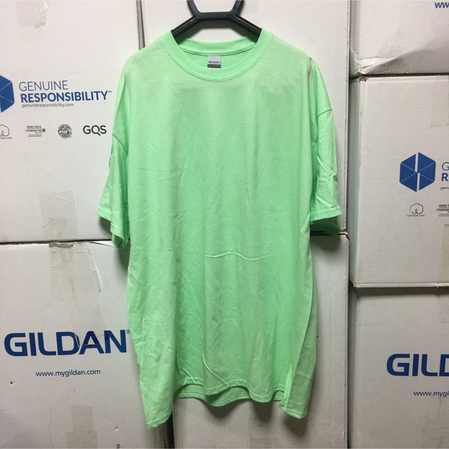 GILDAN(ギルタン)のGILDANギルダン☆半袖無地Tシャツ☆ポケット無し☆ミントグリーン薄黄緑☆XL メンズのトップス(Tシャツ/カットソー(半袖/袖なし))の商品写真