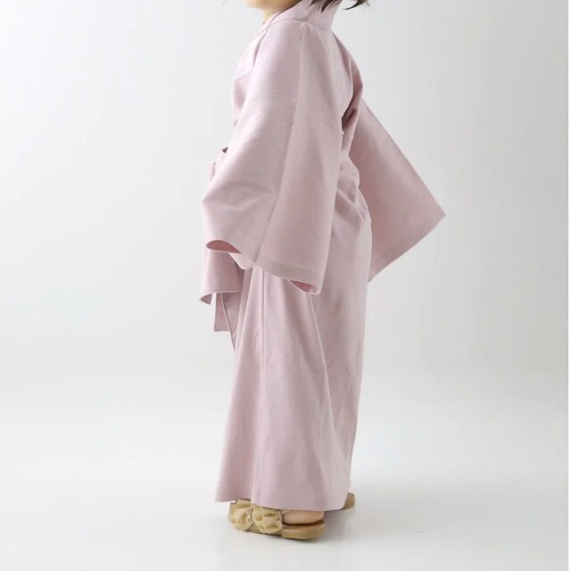 極美品 nanafu 浴衣 ルームウェア ミスティピンク 100 くすみカラーの