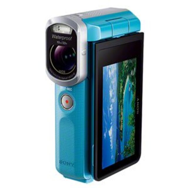 SONY メモリースティックマイクロ/マイクロSD対応 10m防水・防塵・耐衝撃フルハイビジョンビデオカメラ(ブルー) HDR-GW66V(L)