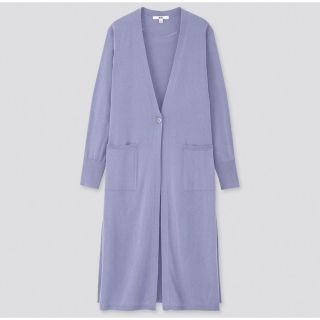 ユニクロ(UNIQLO)のユニクロ UVカットスリットロングカーディガン（長袖）(カーディガン)