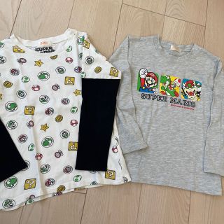 シマムラ(しまむら)のマリオ長袖130㎝2枚セット　(Tシャツ/カットソー)