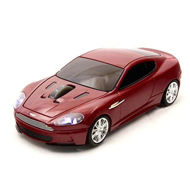 Lumen アストンマーチン ワイヤレス オプティカル カーマウス 1750dpi レッド / ASTON MARTIN DBS Wireless Optical Car Mouse Blue Eye Engine