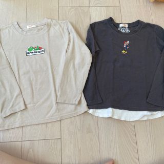 シマムラ(しまむら)のマリオ130㎝長袖2枚セット　(Tシャツ/カットソー)