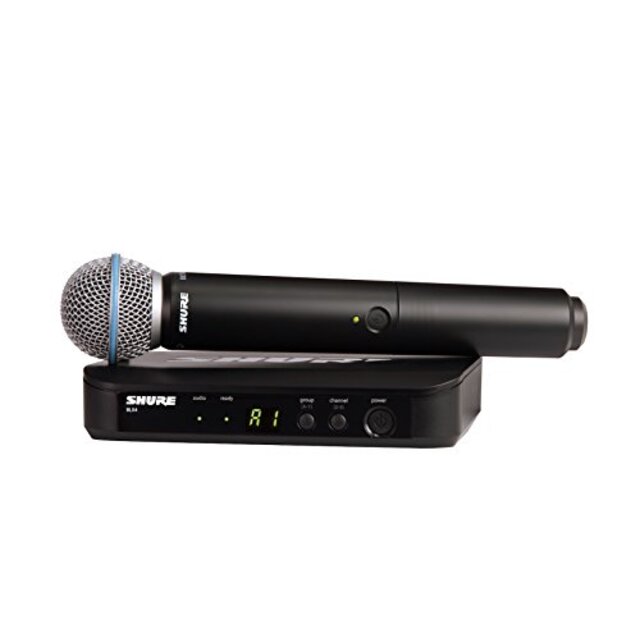 【中古】SHURE ワイヤレスマイク BLX ハンドヘルド型 ワイヤレスシステム BETA58 ハンドヘルドマイク付属 BLX24J-B58JB 【国内正規品】 rdzdsi3 楽器の楽器 その他(その他)の商品写真