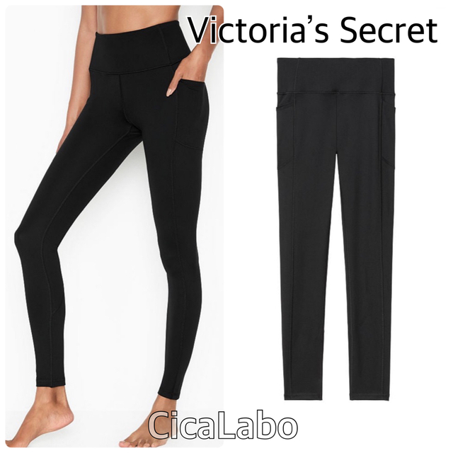 Victoria's Secret(ヴィクトリアズシークレット)の【新品】VS スポーツ レギンス ブラック 4 レディースのレッグウェア(レギンス/スパッツ)の商品写真